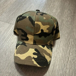 Unworn Wool Blend Camo Basic Baseball Cap Hat